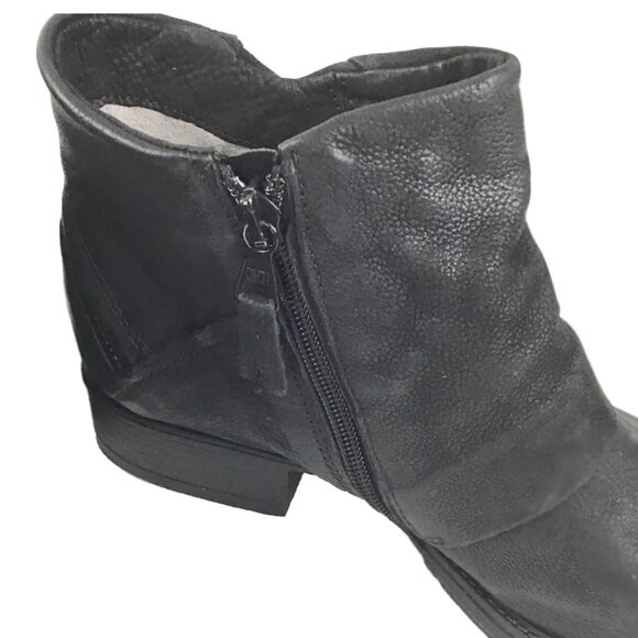 MIZ MOOZ Black Zip Around Leather Short Boot - Picture 7 of 13